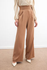 Cepli Salaş Saten Pantolon - Camel Camel - 38