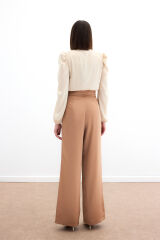 Cepli Salaş Saten Pantolon - Camel Camel - 40